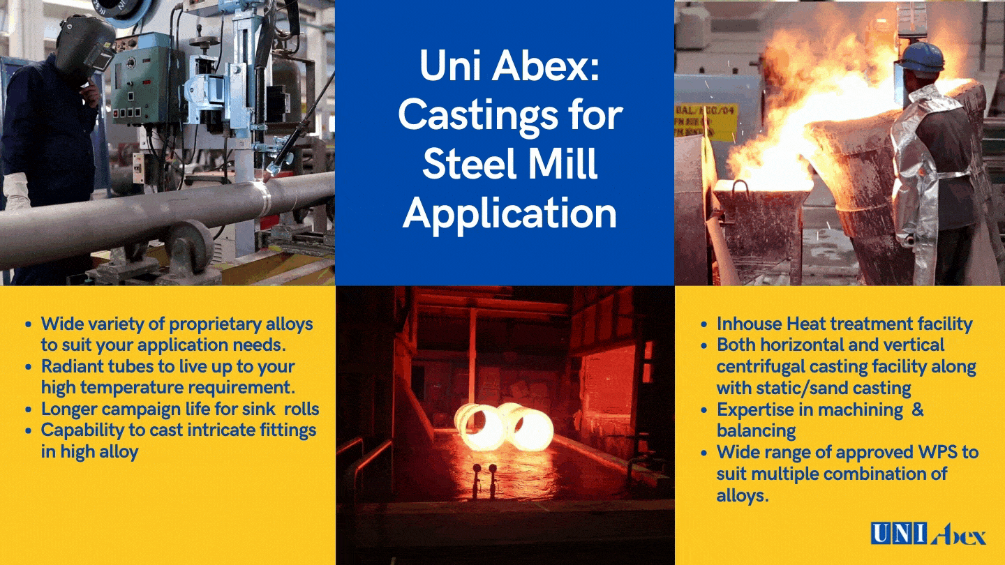UNI Abex, a trusted partner for Alloy Steel Castings and Assemblies for a wide range of steel mill a